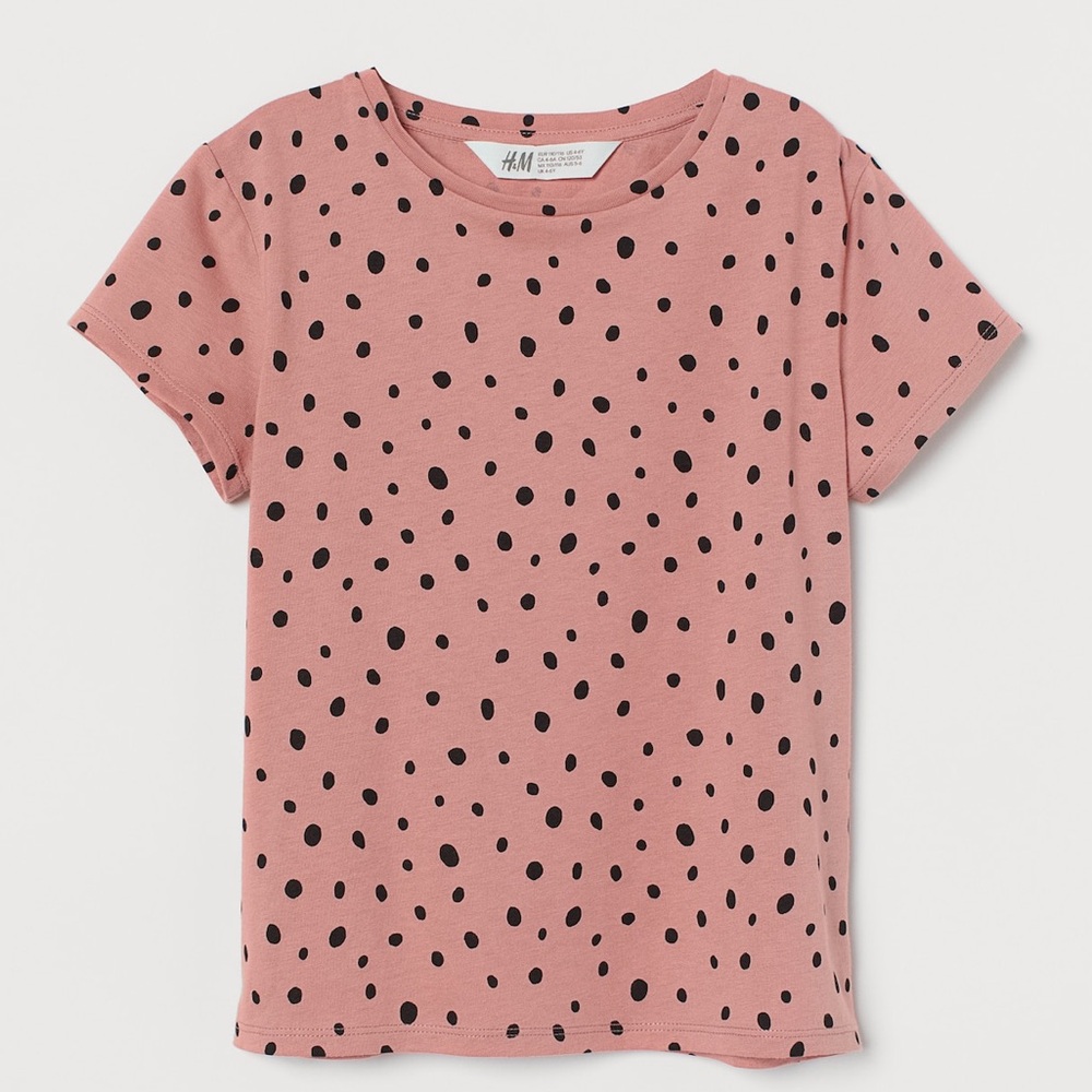 Penningtons Dusty Rose viscose polka dot t-shirt long length women’s size 3XL